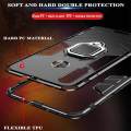 For Samsung Galaxy A40 Phone Case, Silicone TPU and Hard PC Cover Magnet Stand Rotation Ring Multi Protection Casing. 