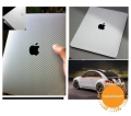 30 X 40 cm silver sticker 3d Carbon Fiber sticker paper 3D Vinyl for laptops Mobile Cars and bikes. 