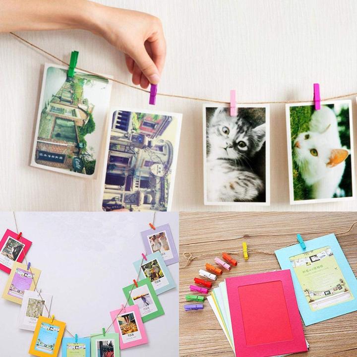 (10/20/30 Pcs) Mini Photo Hanging Pegs - Small Wooden Colorful Pegs - Decorative Pegs