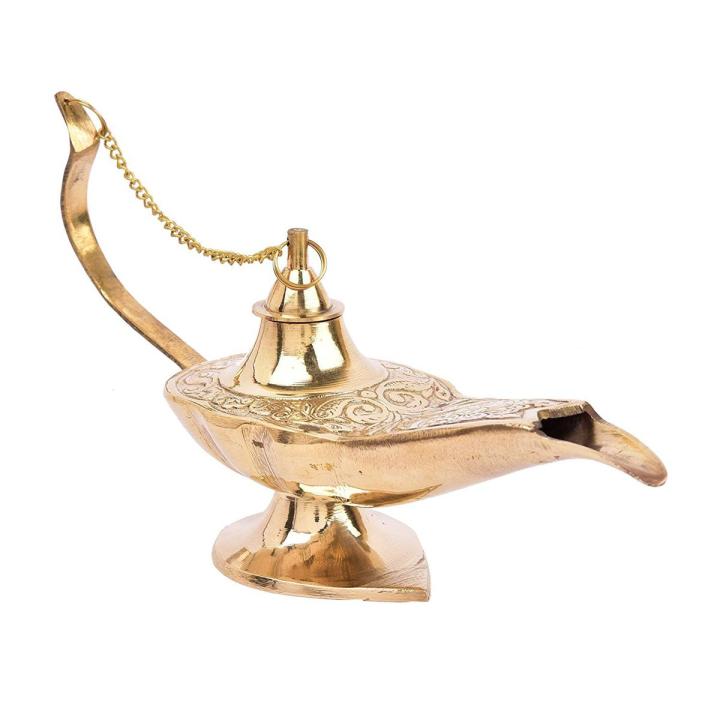 Antique Aladdin Lamp Pure Brass Handmade.