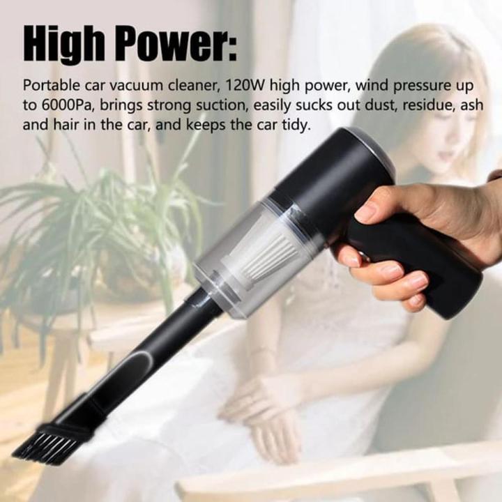 Wireless Car Vacuum Cleaner  Portable Powerful Suction Wet And Dry Smart Cordless For Home Mini Vacuum Cleaner