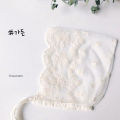 0-36M Baby Girls Lace Hats Korean Style Newborn Photography Props Flower Bonnet Hat Kid Princess White Cotton Caps. 