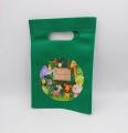 JUNGLE THEME GOODY BAGS PACK OF 10 JUNGLE THEME FABRIC MATERIAL FAVOR BAG. 