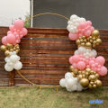 Round Golden Metal Balloon Arch Kit (6FT & 7FT), Wedding Circle Backdrop Stand Frame for Birthday Party, Bridal Shower, Graduation, Photo Background Decoration.. 