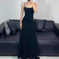 Gentle and Western Interior for Women's Summer 2024 New Style Pure Desire French Waist Collection Hot Girl Strap Long Dress. 