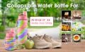 Collapsible Water Bottle, Creative Silicon folding bottle 500ML, Cycling Sports Large Capacity Portable Water Bottle, BPA free for gym for girls. 