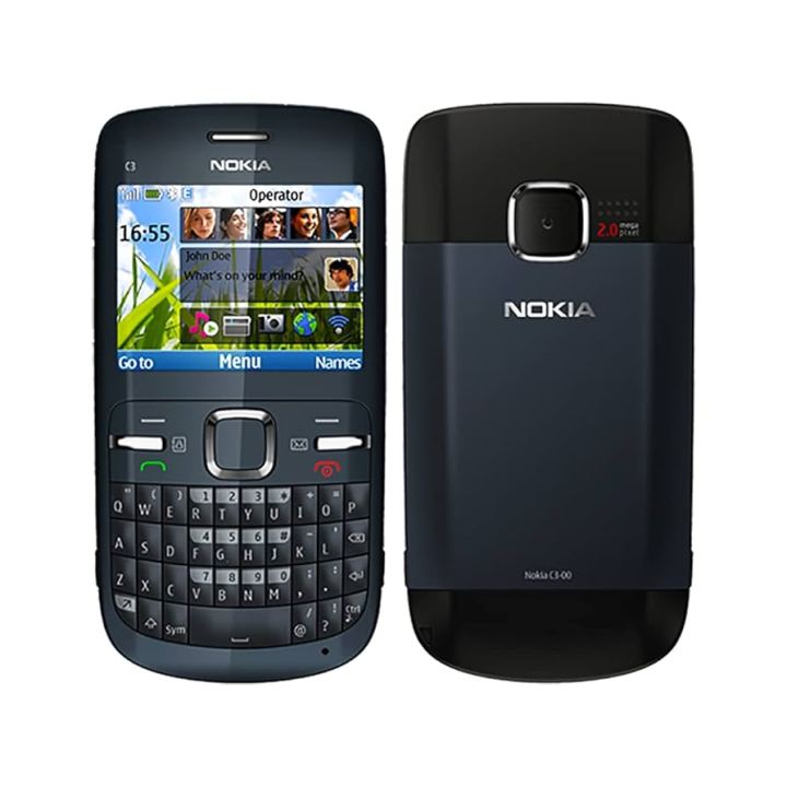 Nokia C3-00 – PTA Approved – Wi-Fi & Bluetooth – Full QWERTY Keypad – 2MP Camera – Stylish Metal Finish