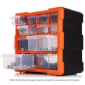 Cabinet 12 Plastic Drawer multi uses Box for DIY Tool Bits Plastic Storage Units Workshop Screws and Small Parts. 