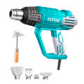 TOTAL 2000W Corded Heat Gun with Reduction Nozzle, Reflector Nozzle, Flat Nozzle and Scraper TB2006. 