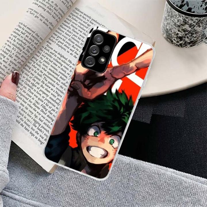 Boku No Hero Academia Phone Case For Samsung Galaxy S10 S21 S22 Plus Ultra A91 A51 A21S A12 Transparent Phone Cover