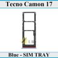 Tecno Camon 17 SIM Tray Sim Jacket Sim Slot Sim Door For Tecno Camon 17 - Blue. 