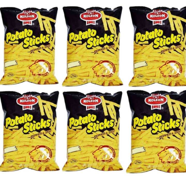 Kolson Potato Sticks in Pepper and salt flavour 12 pcs