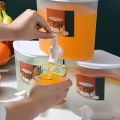 Rotating Large Capacityre Frigerator Cold Kettle With Lid And Faucet Split Fruit Teapot Lemonade Bucket Three-grid Rotating Ice Water Jug Household Juice Cold Drink Pot for Ice Tea Wine Coffee. 