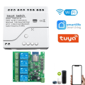 Tuya Smart Switch WiFi Switch 4CH Tuya WiFi Switch DIY AC/DC 7-32V 4CH RF Smartlife Home Automation Module for Alexa Home. 