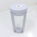 Pack of 1 Plastic Jar with Lid 500 ml, Large Plastic Storage Jars with Black Leakproof Lids Cylinder Plastic Jars Container Reusable Clear Empty Jars for Home and Kitchen Organizing. 