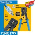EZ RJ45 Crimp Tool Pass Through Cat5 Cat5e Cat6 Crimping Tool (Combo Pack). 