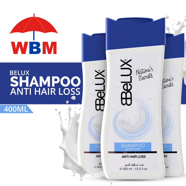 Pack of 3 𝐖𝐁𝐌 Belux Anti Hair Loss Shampoo 400 ml | Anti Hair Fall Shampoo