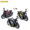 1:14 Die-cast Motorcycle Model Toy for Kids Pull Back with Sound/Lights Bike for Kids Boys. 