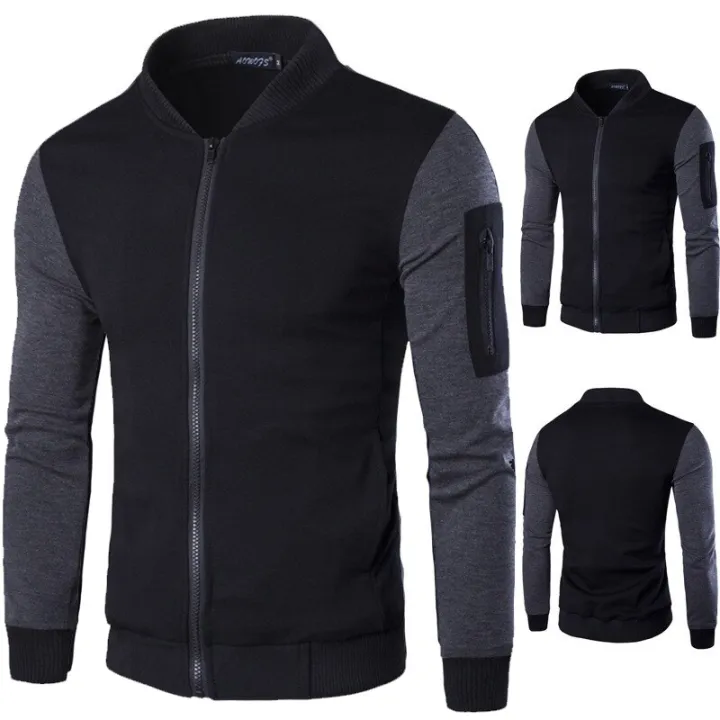 Baseball%20Contrast%20Winter%20Sleeves%20Zipped%20Jacket%20Full%20stitched%20well%20quality%20ready%20to%20wear%20-%20Image%203