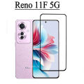 For OPPO Reno 11F 5G Shockproof Phone Case RENO 11 F 5G 3in1 Tempered Glass Front Film and Back Lens Protector. 