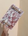 Marble Serving Tray Handmade Marble Tray for Perfume Jewelry Decorative Tray for Serving Fruits and Salads Multipurpose Tray with Handles Cosmetic Trinket Tray. 