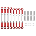 1 Set Replacement Accessories Fit for 1/12 MN128 Remote Control Car Parts & Accessories Metal Upgrade Modification Adjustable Chassis Linkage. 