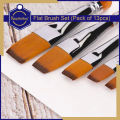 Keep Smiling Pack of 13 Flat Shapes High Quality Nylon Professional Art Brush Set Water Color Oil Acrylic Artist Paint Brush Set. 