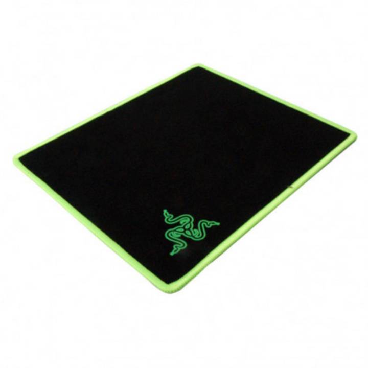 New Gaming Mouse Pad 2022 Green Black Lock Edge Rubber Speed Gaming MousePad for PC Laptop Computer Black Games Mousepad For Gaming - Bloody - RGB - PUBG - Razer - Office Use High Quality Premium - Non Slip - Silk Gliding L-16