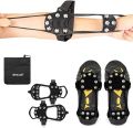 Wirezoll Ice Cleats, Crampons for Hiking Boots and Snow Shoes Climbing Spikes Grippers for Traction with Chains for Men Women. 