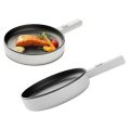 Techmanistan 28cm Multifunctional Electric Frying Pan, Non-Stick Electric Skillet Pot Hot Pot with Long Handle Electric Frying Pan Temperature Control Electric Frying Pan. 