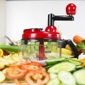 Original Quick Hand Food Chopper with Sharp Stainless-Steel Blades for Vegetables, Salad, Fruits, Meats. 