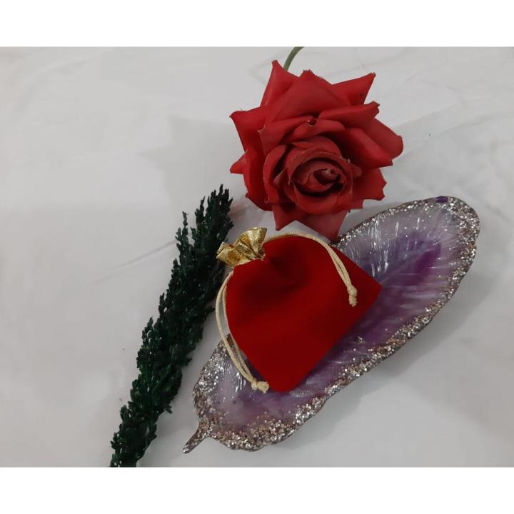 Stylish Red-Golden Velvet Nikkah Pouches – 25 Pcs Packet