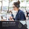 MPOW H19 Hybrid Active Noise Cancelling Headphones, 100H Playtime Over-ear Bluetooth 5.0 Headphones with Rapid Charge, ANC Headphones with Soft Protein Earpads, Hi-Fi Stereo Sounds, Good Bass, 40mm powerful drivers, Wired and Wireless mode, Built-in Mic. 