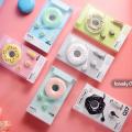 Q17 Creative Donut Holder In-Ear Headphones Cute Cartoon Donut Voice Headphones. 