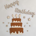 Green Home Wall Ornament Cartoon Lovely Felt Happy Birthday Cake Wall Hanging. 