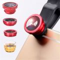 Fish Eye Lens Wide Angle Macro Fisheye Lens Zoom For iphone 7 8 plus XS MAX X Mobile Phone Camera Lens Kit ojo de pez para movil-blue. 
