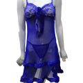 Women Net Lace Embroidery Lingerie Two Piece Night Dress Lingerie Set. 
