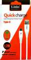 Links Type-c  Cable fast charging and Data cable 1.2 M, 3A. 
