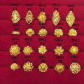 Simple Designs Jewelry Men Rings Plated Gold Rings Jewelry Women 24K Saudi Arabia Adjustment Wedding Ring. 