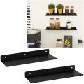 Pack of 2 Wall Mount Floating Kitchen Accessories Storage Shelf Rack Organiser. 