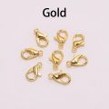 Golden Lobster Locks Chain Locks Jewelry DIY Makings (25 Pcs). 