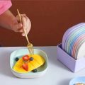 10 Pcs Simple PP Plate Square Solid Tray Household Kitchen Tablewares Utensils For Dessert Dishes Fruit Saucer Bread Dinner Plates. 