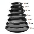 Non-stick Pizza Pan, Round Premium Bakeware, Black Easy Baking [1 piece only] Plate Pan Cook Pizza Pizza Pan Set Nonstick Pizza Pan Set Durable, high quality non stick coating High Temperature Resistance  6",7",8",9",10",11",12", 13" ,14" inch pizza tray. 