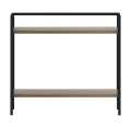Wood & Metal Microwave Stand | Kitchen Storage Shelf | Microwave, Oven, Seasoning Dish Rack | Kitchen Organizer & Shelf (Asian Walnut & Black). 