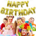 Happy Birthday Foil Balloons Golden colour. 