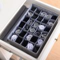 YETI Underwear Socks Storage Organizer with Lids Foldable Closet Drawer Divider 24 Cells, Storage Box for Socks Underwear. 
