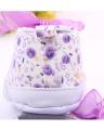 Pair of Canvas Shoes For Babies - Purple & White. 