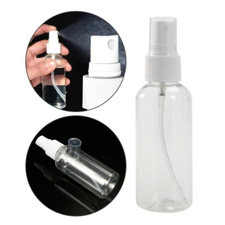 Pack of 2 Travel Transparent Plastic Empty Small Spray Bottle For