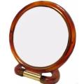 Round Desktop Cosmetic Mirror Double Sided Magnify Make Up Shave Small 7.62cm x 12.70cm. 