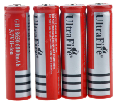 New Arrival PACK OF 4 - 3.7v Rechargeable Battey 18650 upto 5800mAh - Multipurpose Rechargeable Batteries cells